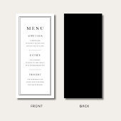 Elegant Minimal Black And White メニュー