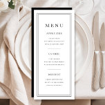 Elegant Minimal Black And White メニュー<br><div class="desc">Elegant Minimal Black And White Wedding Menu.</div>
