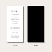 Elegant Minimal Black And White Dinner メニュー