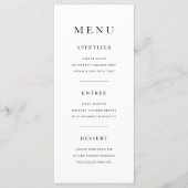 Elegant Minimal Black And White Dinner メニュー (正面)