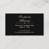 Elegant Minimal Black Makeup Artist Business  名刺 (裏面)