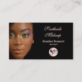 Elegant Minimal Black Makeup Artist Business  名刺 (正面)