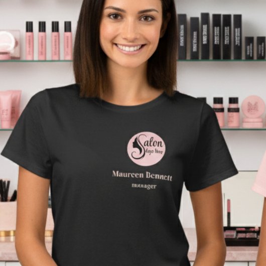 Elegant Minimal Black Makeup  Business Employee Tシャツ