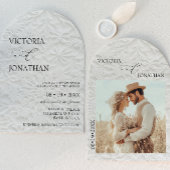 Elegant Minimal Black & White Winter Wedding  招待状