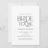 Elegant Minimal Bridal Shower Photo Invitation 招待状 (正面)