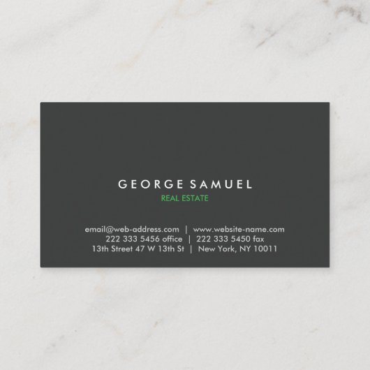 Elegant Minimal Business Branding 名刺 (裏面)