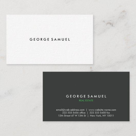 Elegant Minimal Business Branding 名刺 (正面/裏面)