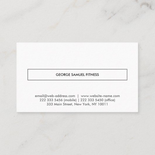 Elegant Minimal Business Branding 名刺 (裏面)