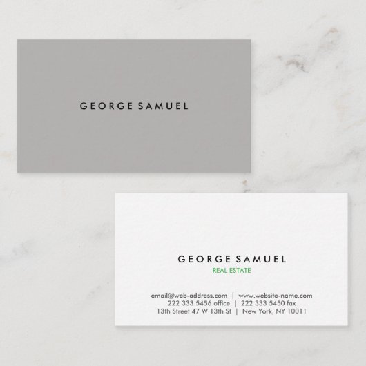 Elegant Minimal Business Branding 名刺 (正面/裏面)