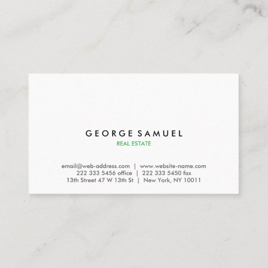 Elegant Minimal Business Branding 名刺 (裏面)
