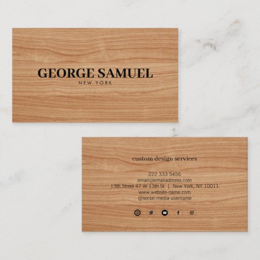 Elegant Minimal Business Branding 名刺 (正面/裏面)