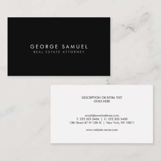 Elegant Minimal Business Branding 名刺 (正面/裏面)