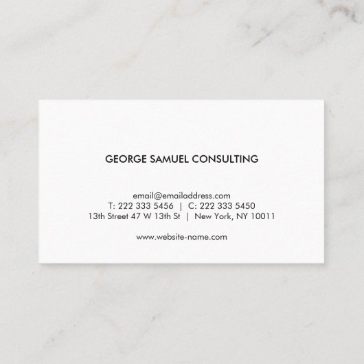 Elegant Minimal Business Branding 名刺 (裏面)