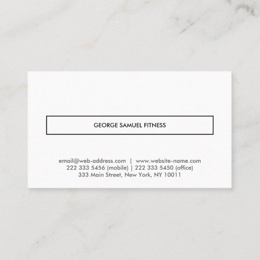 Elegant Minimal Business Branding 名刺 (裏面)