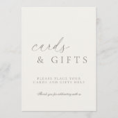 Elegant Minimal Cards & Gifts Wedding Sign  招待状 (正面)