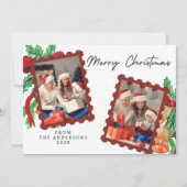 Elegant Minimal Christmas | Modern Family Photo シーズンカード (正面)