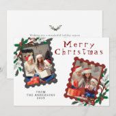 Elegant Minimal Christmas | Modern Family Photo シーズンカード (正面/裏面)