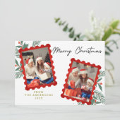 Elegant Minimal Christmas | Modern Family Photo シーズンカード (スタンド正面)