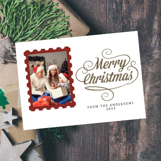 Elegant Minimal Christmas | Modern Family Photo シーズンカード