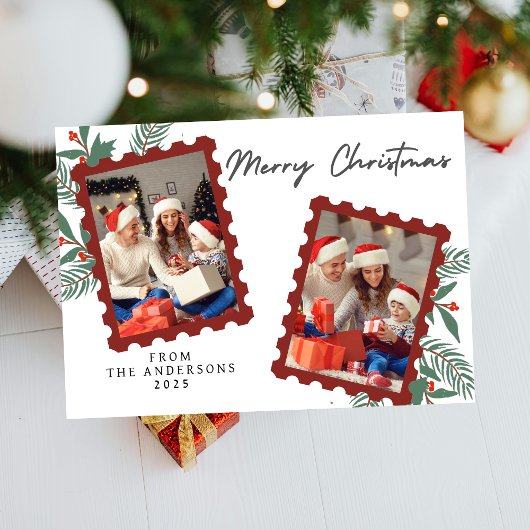 Elegant Minimal Christmas | Modern Family Photo シーズンカード
