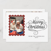 Elegant Minimal Christmas | Modern Family Photo シーズンカード (正面/裏面)