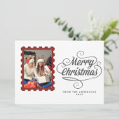 Elegant Minimal Christmas | Modern Family Photo シーズンカード (スタンド正面)