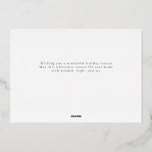 Elegant Minimal Christmas | Modern Family Portrait 箔シーズンカード (裏面)