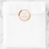 Elegant Minimal Colorful Boho Retro Arches Wedding ラウンドシール (バッグ)