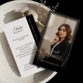 Elegant Minimal Consulting Coach Photo QR Code 名刺