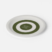 Elegant minimal Cream & sage Green ペーパープレート (アングル)