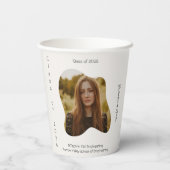 Elegant minimal Cream & sage Green Graduation 紙コップ (裏面)