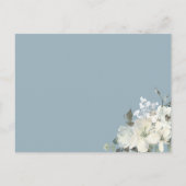 Elegant Minimal Dusty Blue Wedding RSVP インビテーションポストカード (裏面)