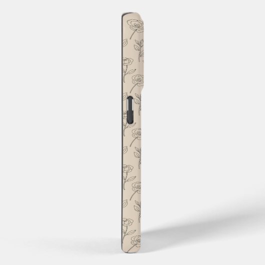 Elegant Minimal Floral Line Pattern Case-Mate iPhoneケース (裏面 / 右)