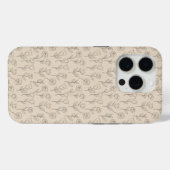 Elegant Minimal Floral Line Pattern Case-Mate iPhoneケース (裏面 (横))