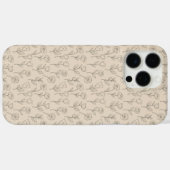 Elegant Minimal Floral Line Pattern Case-Mate iPhoneケース (裏面 (横))