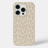 Elegant Minimal Floral Line Pattern Case-Mate iPhoneケース (裏面)