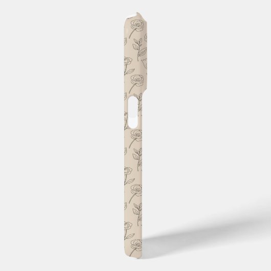 Elegant Minimal Floral Line Pattern Case-Mate iPhoneケース (裏面 / 右)