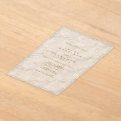 Elegant Minimal Floral Wedding  アクリル招待状 (レイダウン)