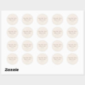 Elegant Minimal Floral Wedding Round Sticker ラウンドシール (シート)