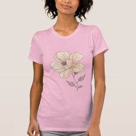 Elegant Minimal Flower Women’s T-Shirt Tシャツ
