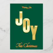 Elegant Minimal Gold Foil Business Christmas 箔シーズンカード (正面)