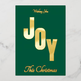 Elegant Minimal Gold Foil Business Christmas 箔シーズンカード