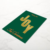 Elegant Minimal Gold Foil Business Christmas 箔シーズンカード (回転した状態)