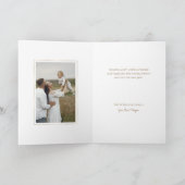 Elegant Minimal Gold Line Arch 3-Photo シーズンカード (内部)