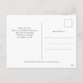 Elegant Minimal Happy New Year Family 2 Photo シーズンポストカード (裏面)