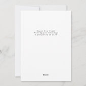 Elegant Minimal Happy New Year Family Photo シーズンカード (裏面)