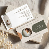 Elegant Minimal Holistic Celestial Moon Photo Luxe 名刺