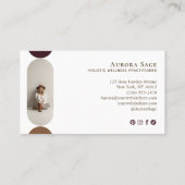 Elegant Minimal Holistic Celestial Moon Photo Luxe 名刺 (裏面)