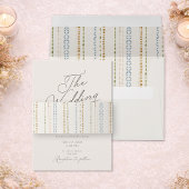 Elegant Minimal Ivory Wedding Invitation 招待状