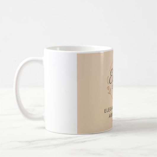 Elegant Minimal Logo Mug コーヒーマグカップ (左)